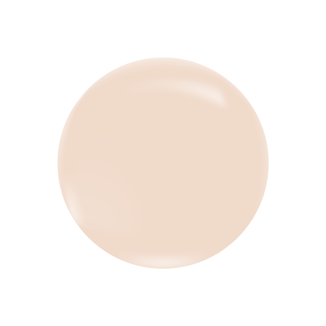 Beige circular object on a white background