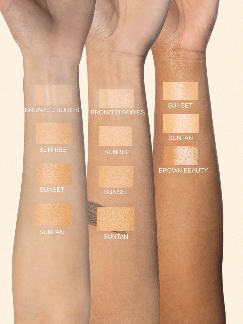 Every shade swatched on fair, medium and deep skin.