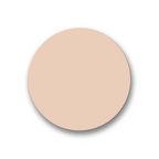 Beige makeup compact on a white background