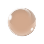 Round beige object on a white background